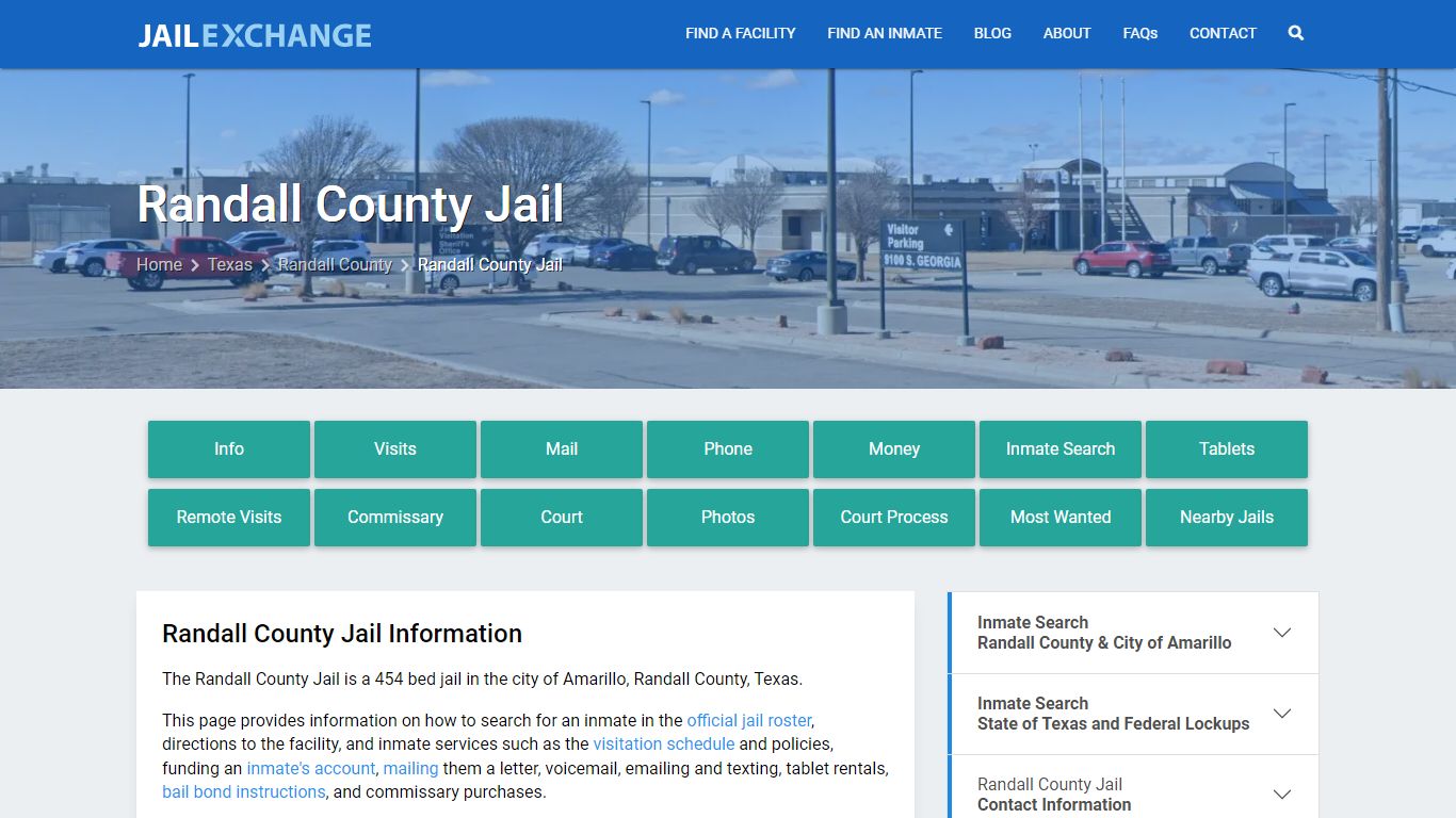 Randall County Jail, TX Inmate Search, Information